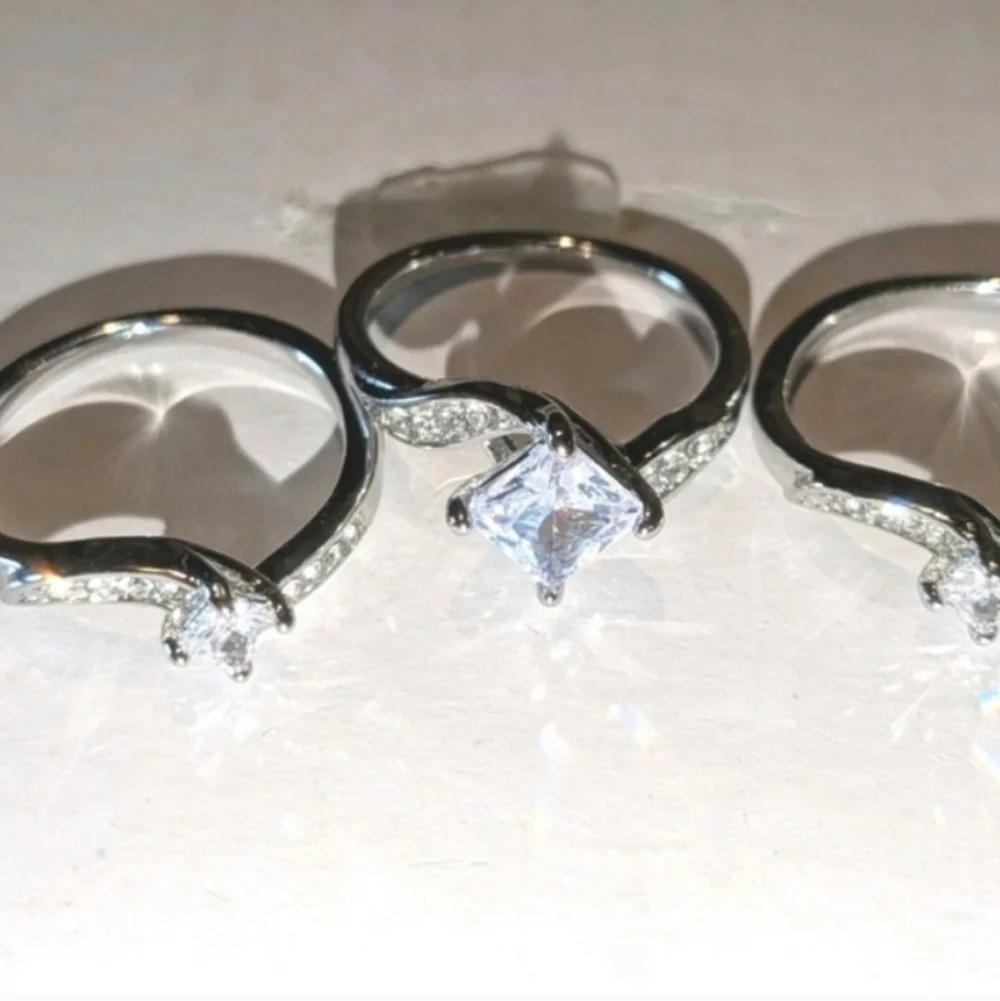 Womens 4ct Intricate Detailed Lab Created Diamond Engagement Ring Set Sz7